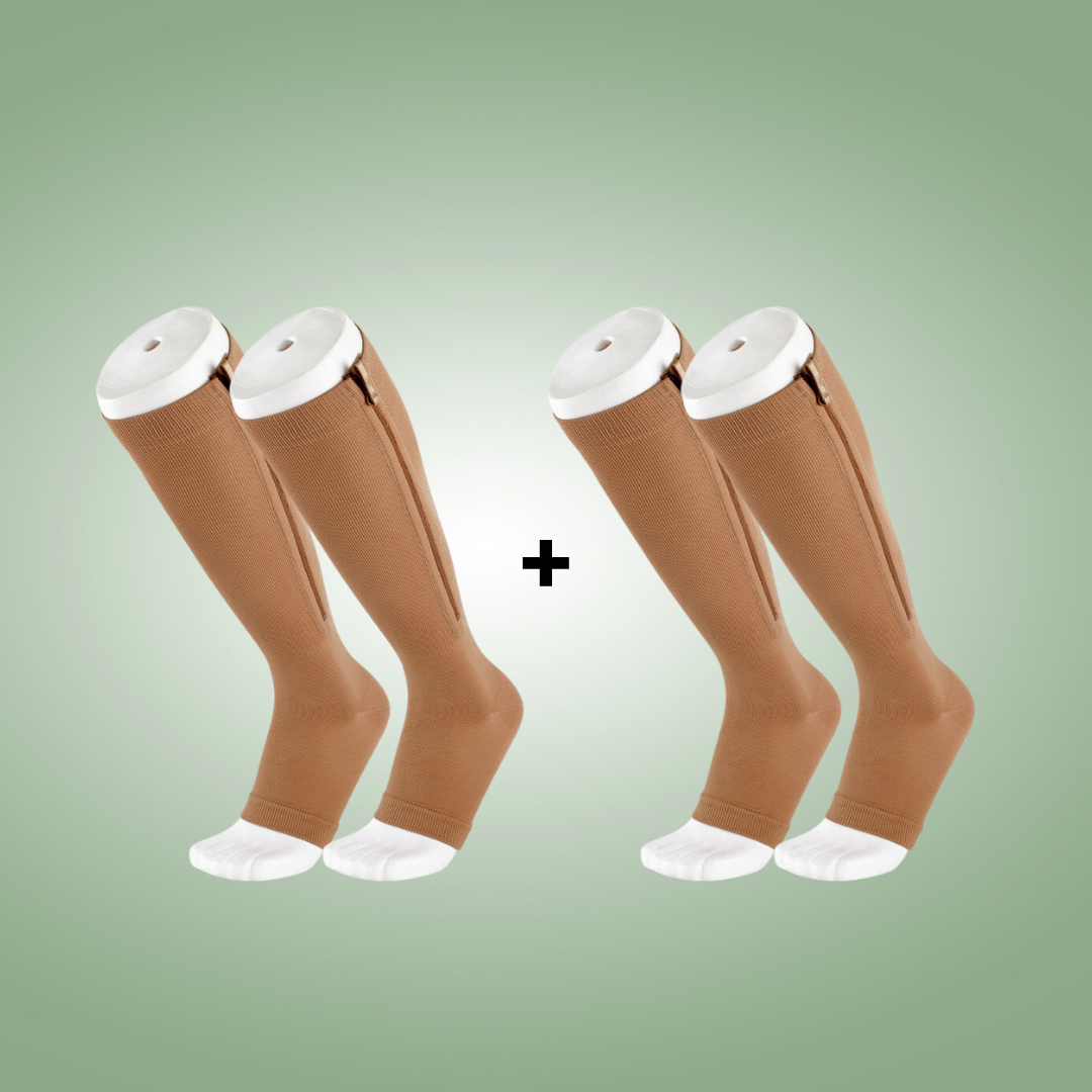 ORTHOBACK® ZipComfort - Toeless Compression Stockings