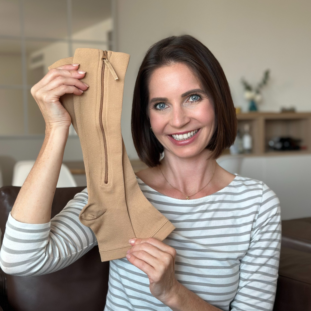 ORTHOBACK® ZipComfort - Toeless Compression Stockings