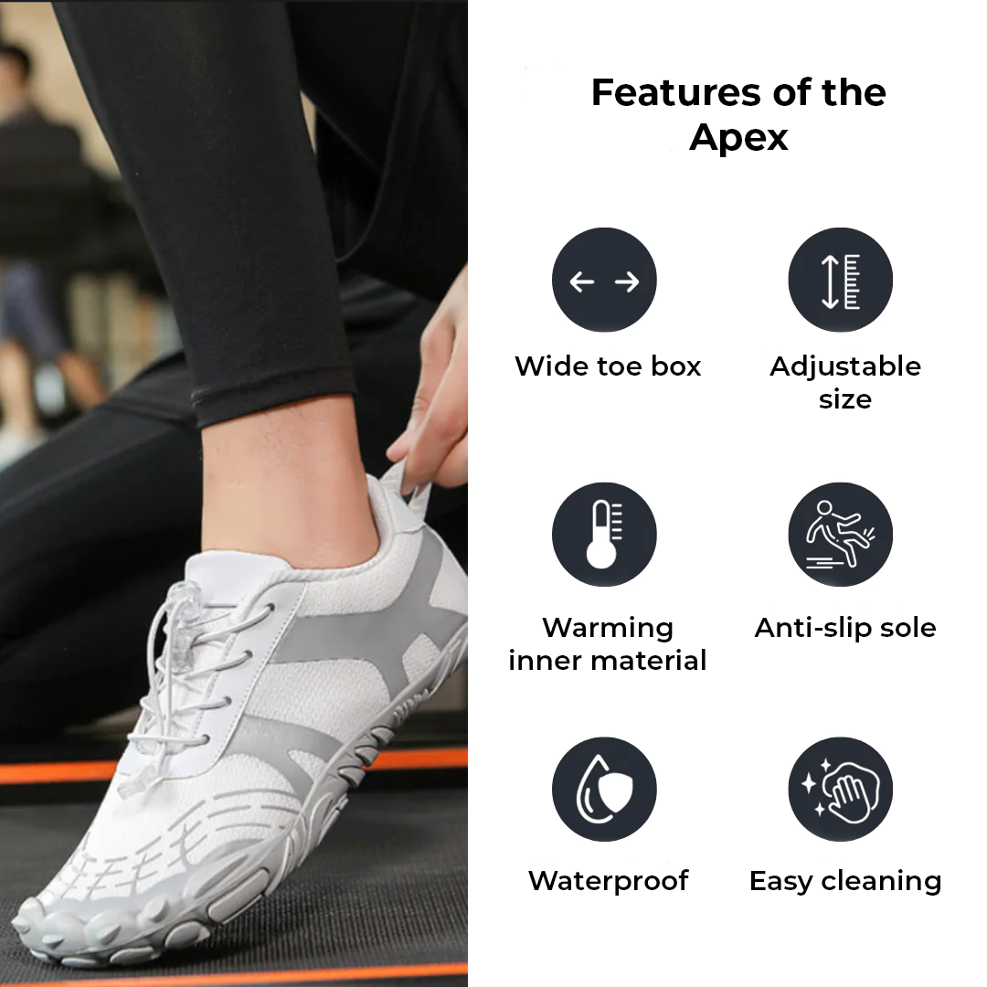 ORTHOSHOES® Apex - Orthopaedic premium outdoor barefoot shoes for autumn & winter